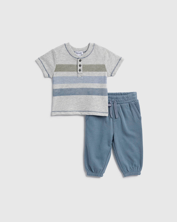 splendid Infant Boy Stripe Short Sleeve Set