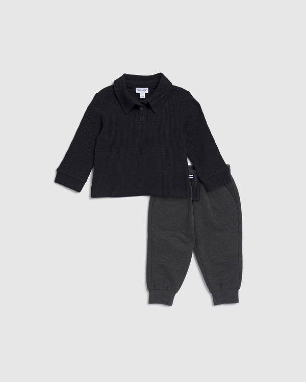 splendid Infant Boy Texture Long Sleeve Set