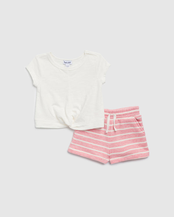splendid Infant Girl Broadwalk Stripe Short Set