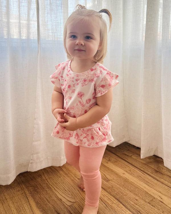 splendid Infant Girl Cameo Blooms Short Sleeve Set