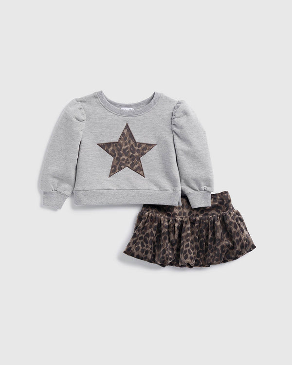 splendid Infant Girl Cheetah Skirt Set