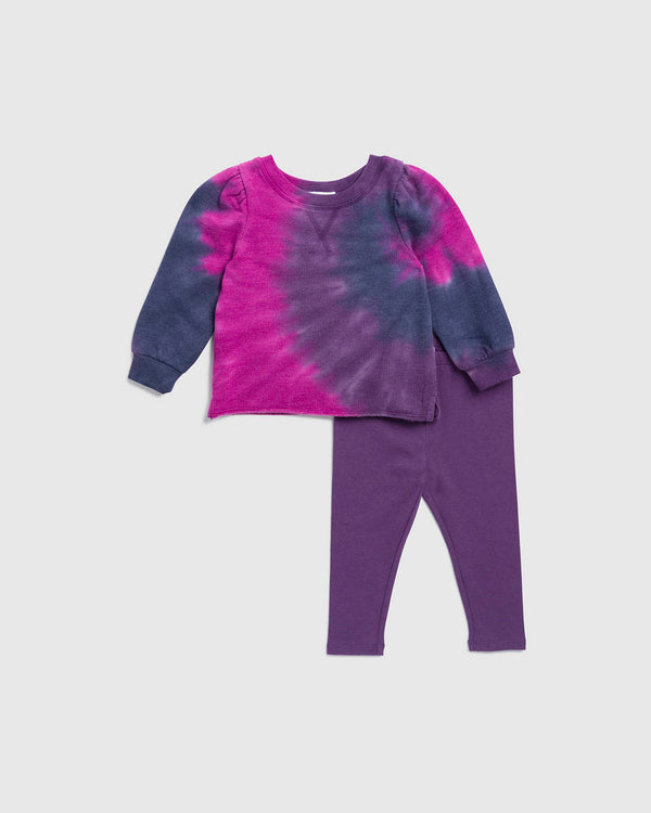 splendid Infant Girl Disco Tie-Dye Sweatshirt Set