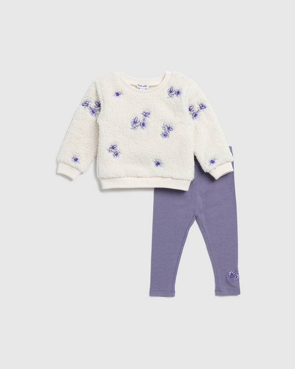 splendid Infant Girl Floral Fleece Sweatshirt Set