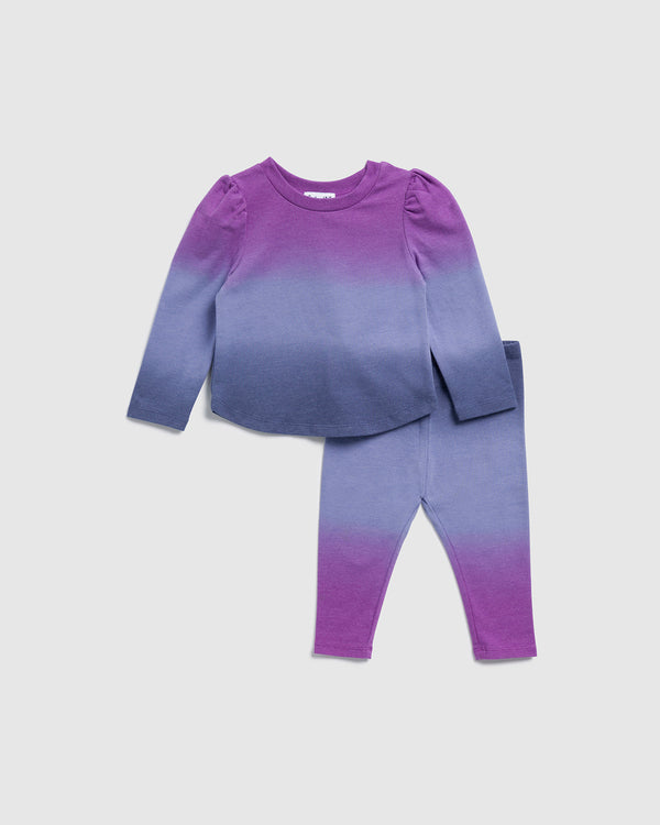 splendid Infant Girl Purple Long Sleeve Ombre Set