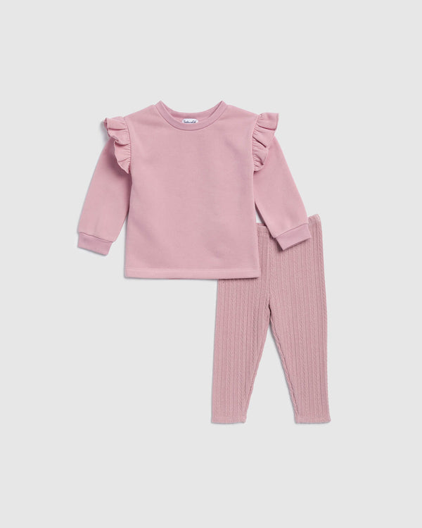 splendid Infant Girl Winter Rose Long Sleeve Set