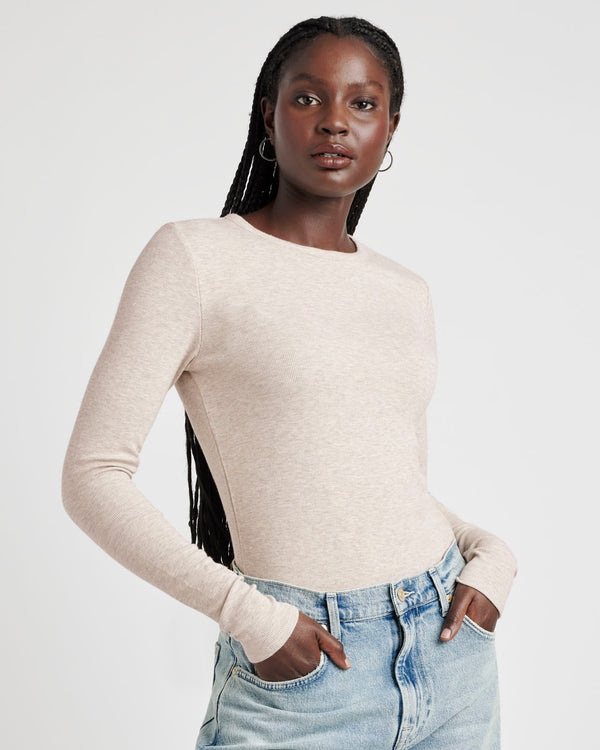 Splendid Isabella Eyelash Shimmer Long Sleeve Tee