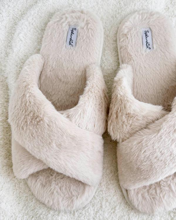 Splendid Ivory Criss Cross Slipper