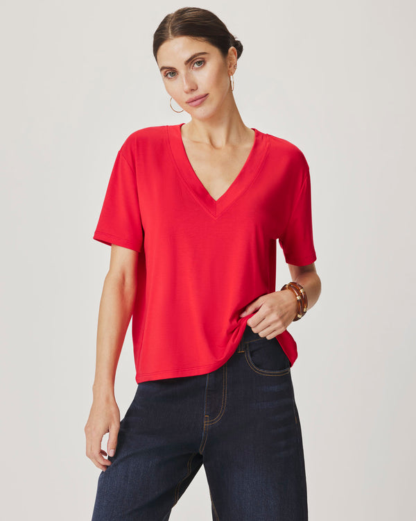 Splendid Kacey Bamboo Blend V-Neck Tee