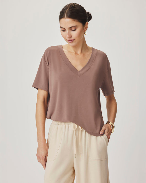 Splendid Kacey Bamboo Blend V-Neck Tee