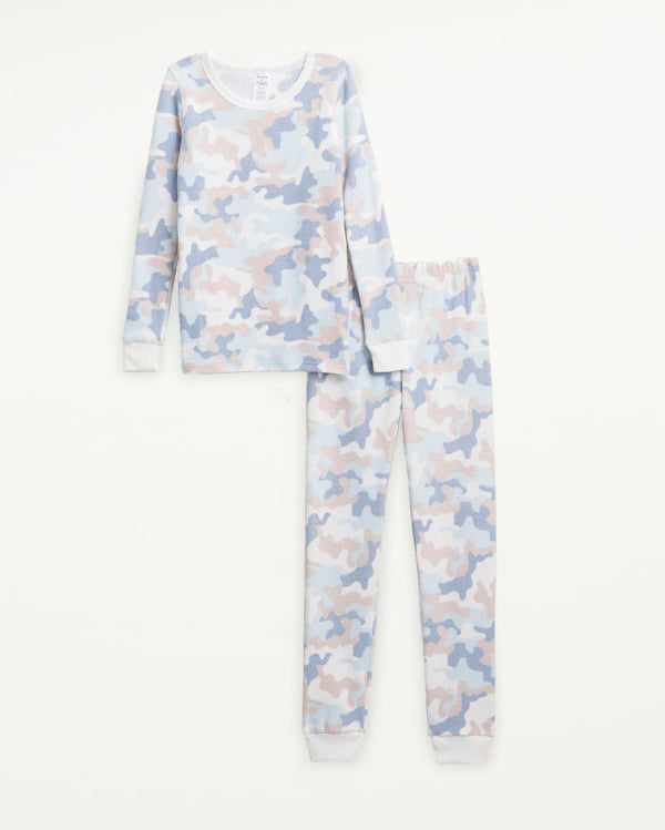 splendid Kids Thermal PJ Set in Soft Camo