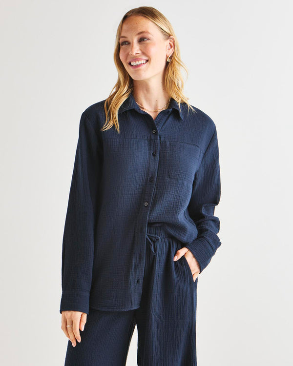 Splendid Kit Gauze Button Down Shirt