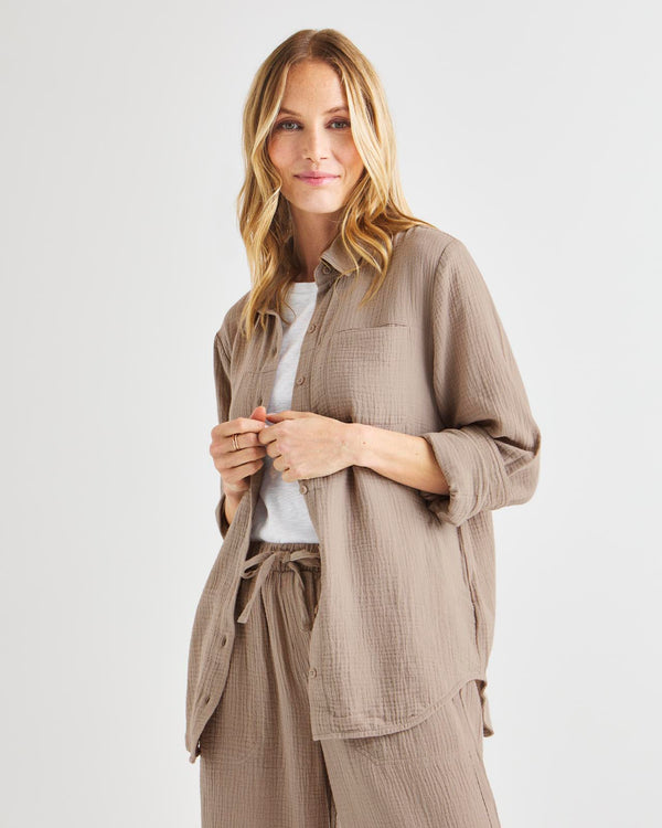 Splendid Kit Gauze Button Down Shirt