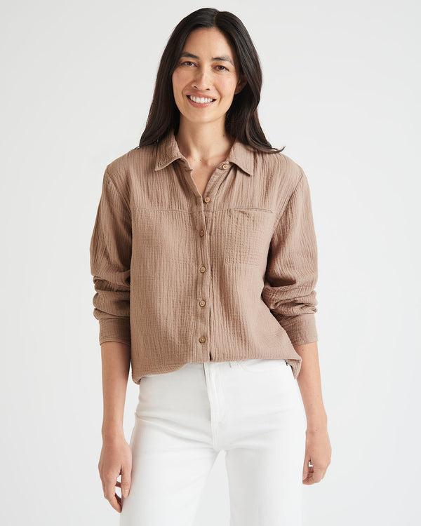 Splendid Kit Gauze Button Down Shirt