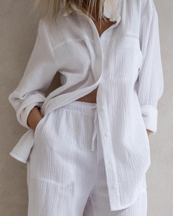 splendid Kit Gauze Button Down Shirt