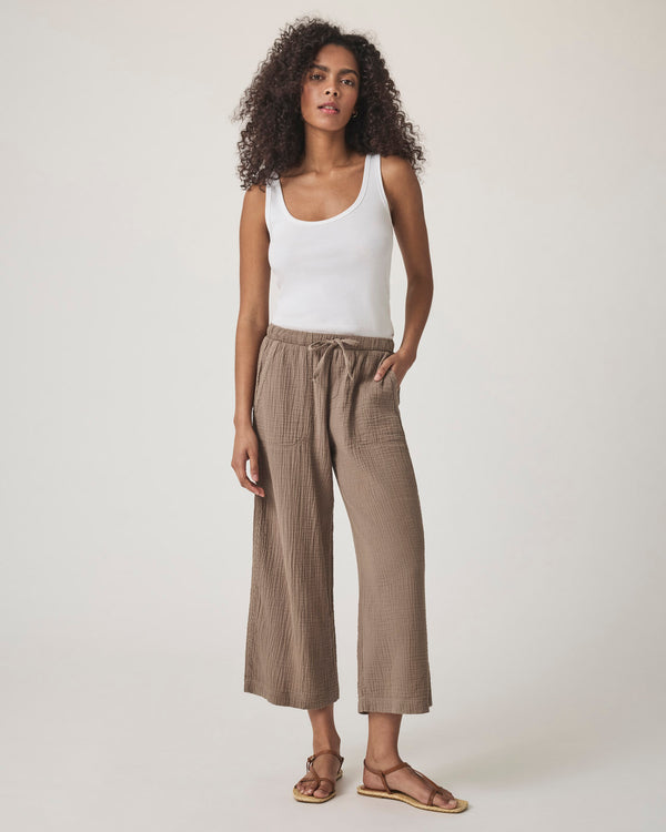 Splendid Kit Gauze Crochet Palazzo Pant