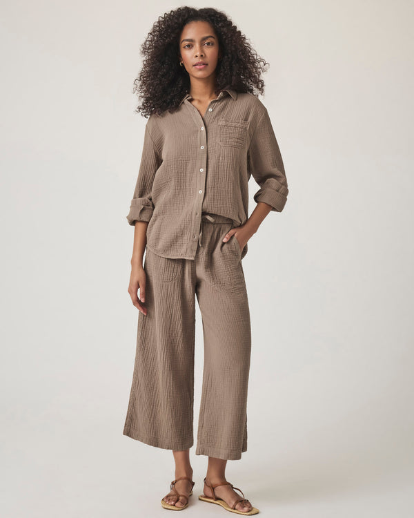 splendid Kit Gauze Crochet Palazzo Pant