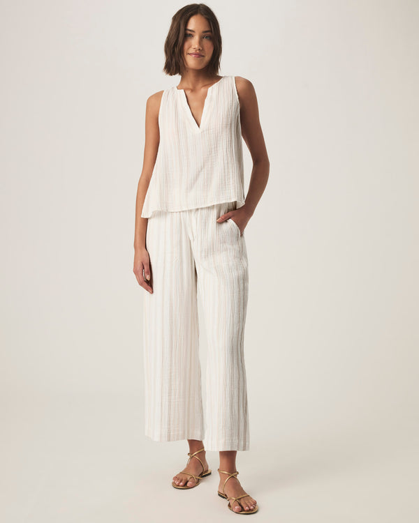 Splendid Kit Gauze Stripe V-Neck Tank
