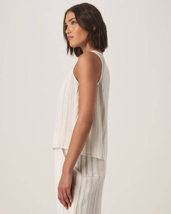 Splendid Kit Gauze Stripe V-Neck Tank