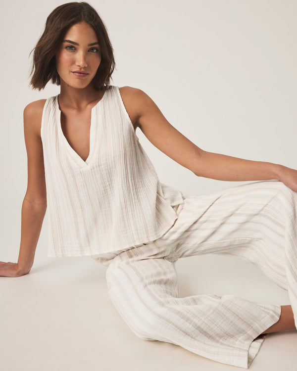 splendid Kit Gauze Stripe V-Neck Tank