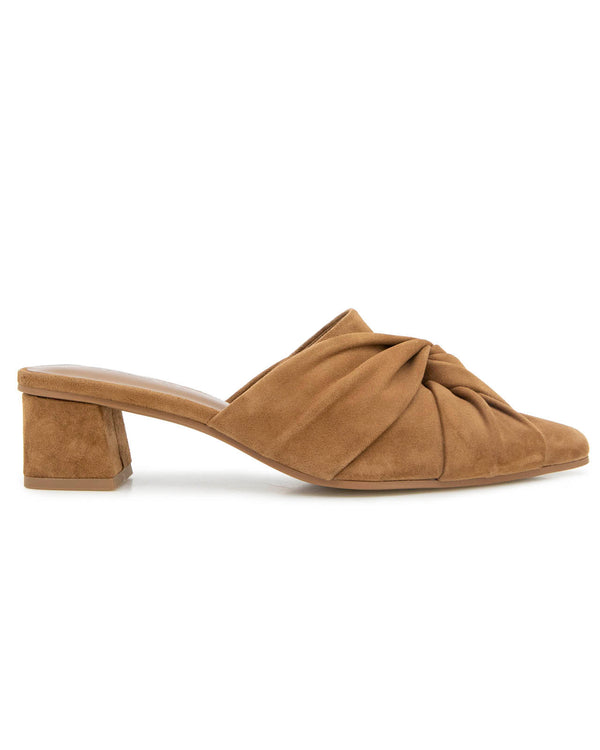 Splendid Lanis Suede Mule In Caramel