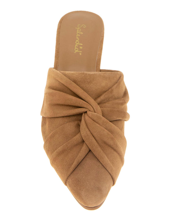 Splendid Lanis Suede Mule In Caramel