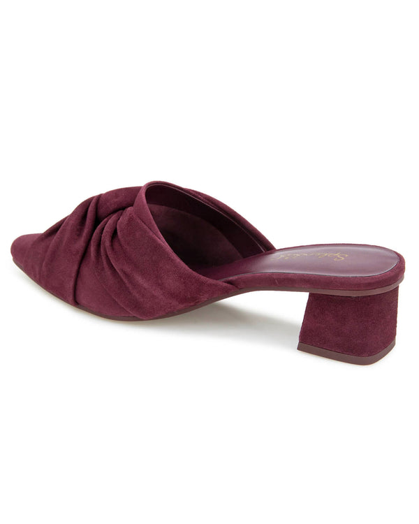 Splendid Lanis Suede Mule In Dark Plum