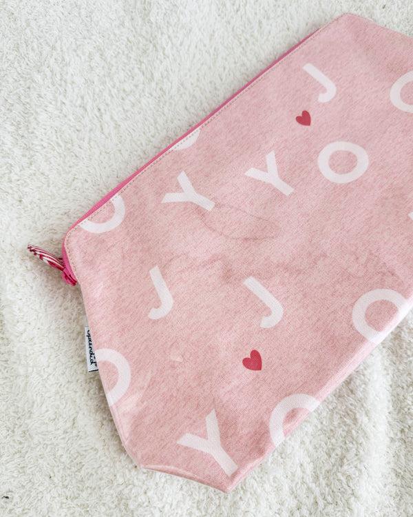 Splendid Large Pink Joy Jumble Makeup Bag