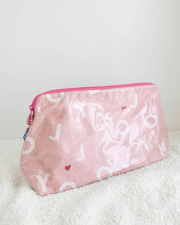 splendid Large Pink Joy Jumble Makeup Bag