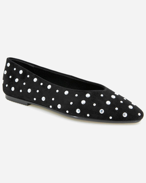 splendid Latouche Studded Flat in Black