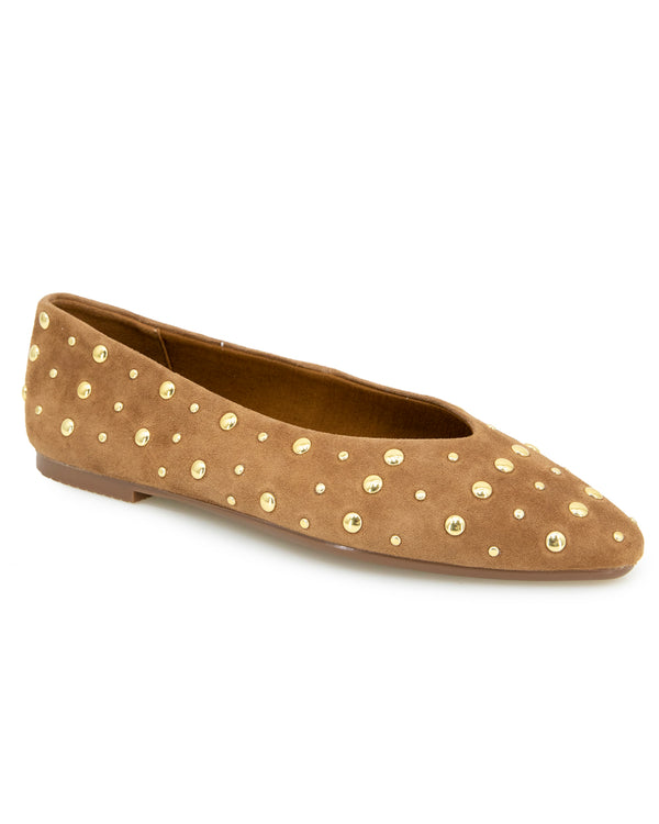splendid Latouche Studded Flat in Caramel