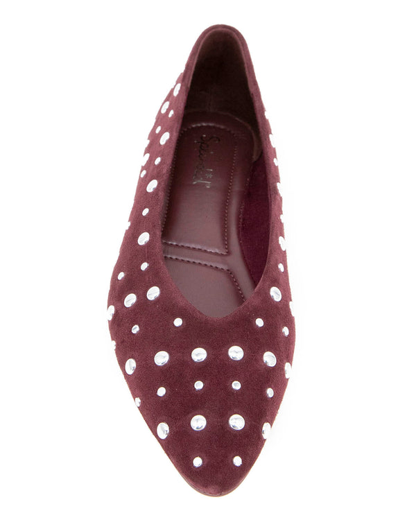Splendid Latouche Studded Flat In Dark Plum