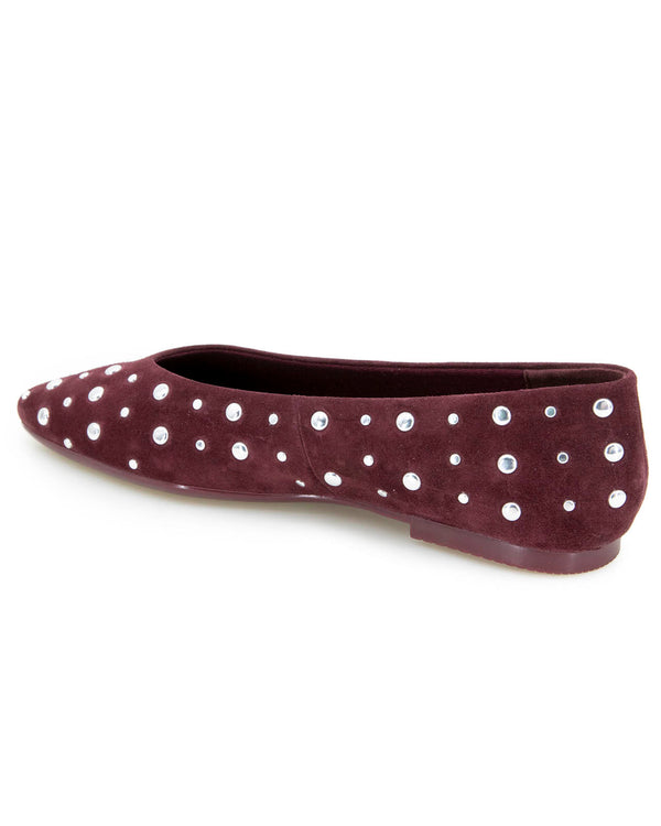 Splendid Latouche Studded Flat In Dark Plum