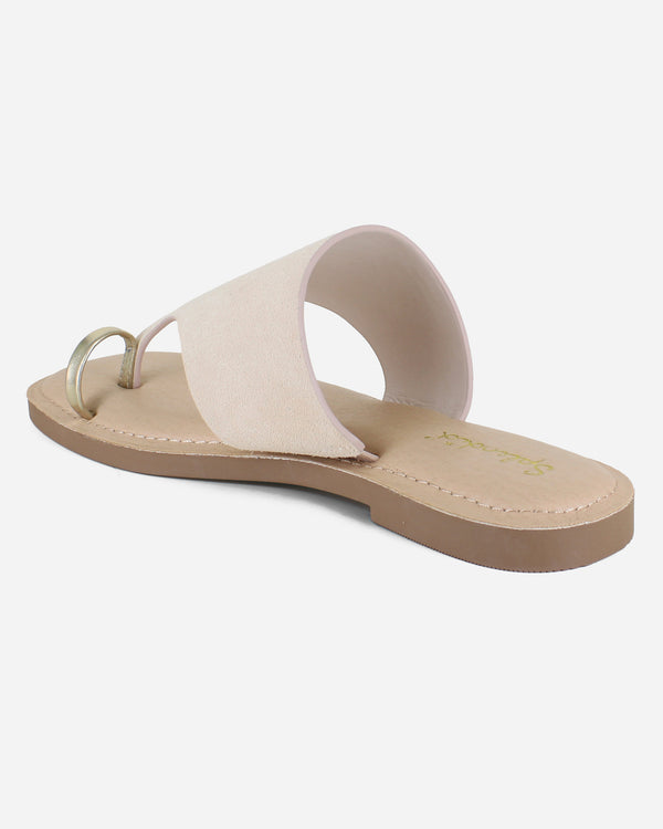 Splendid Lily Suede Sandal In Oatmeal