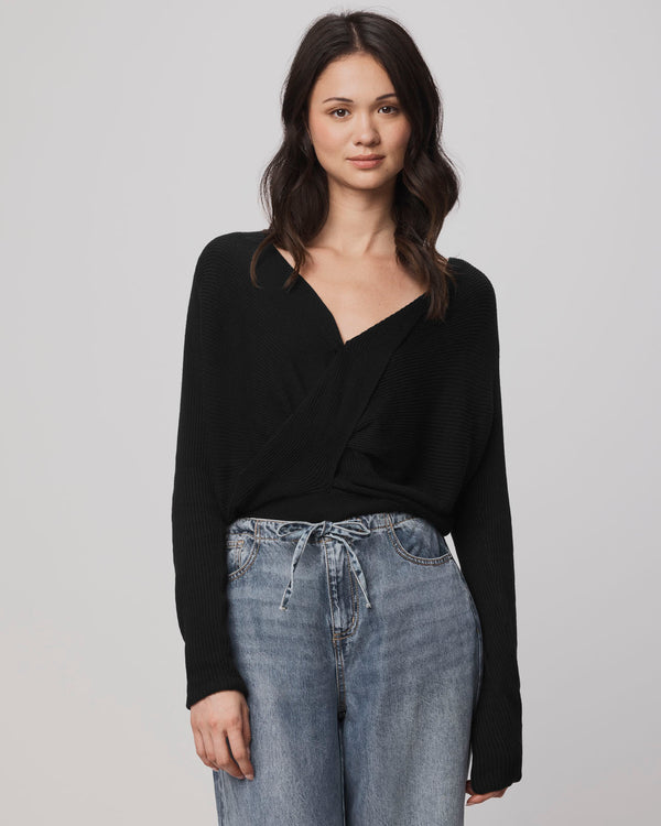 Splendid Loopknit LYR Surplice Sweater