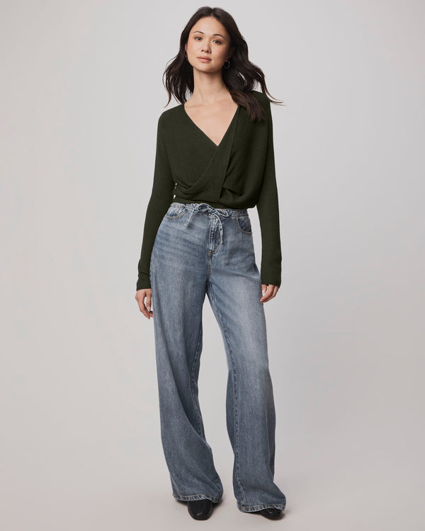 Splendid Loopknit LYR Surplice Sweater