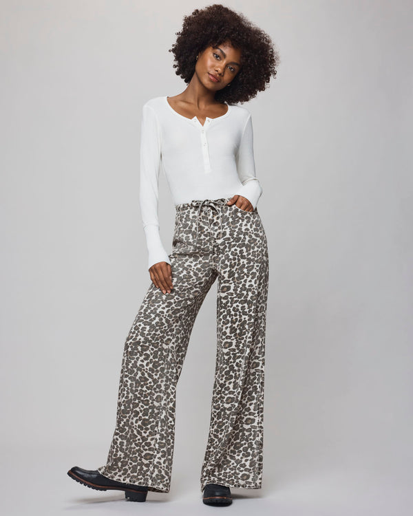Splendid Lounge Denim Leopard Pant
