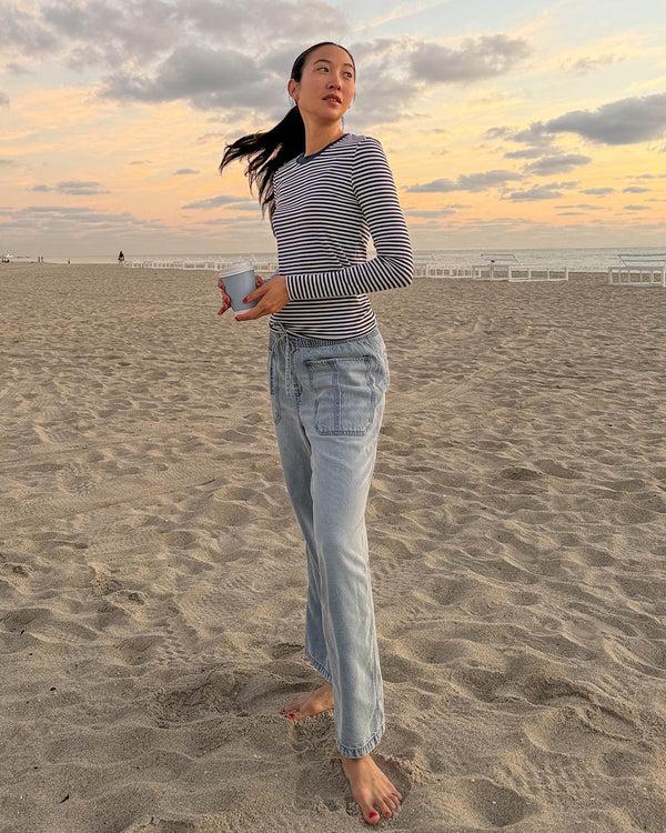 Splendid Lounge Denim Straight Pant