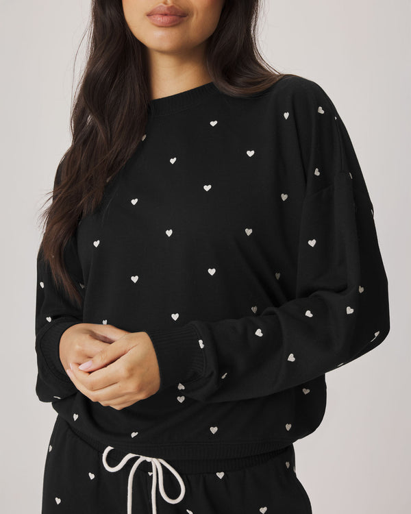 Splendid Love Lounge Embroidered Pullover