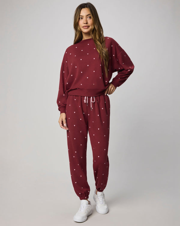splendid Love Lounge Embroidered Pullover