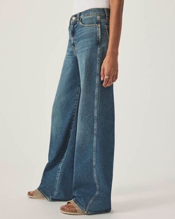 Splendid Medium Wash Slim Palazzo Jean