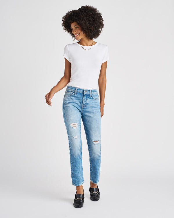 Splendid Mid-Rise Crop Jean