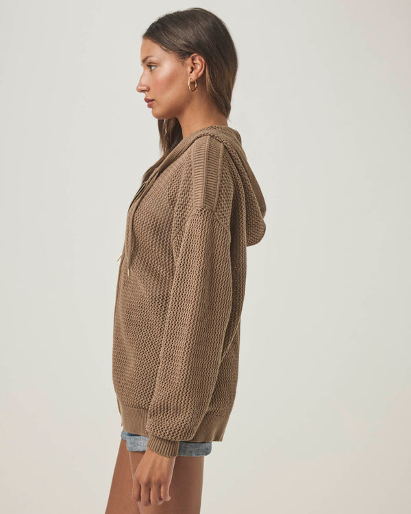 Splendid Nala Zip Up Sweater Hoodie