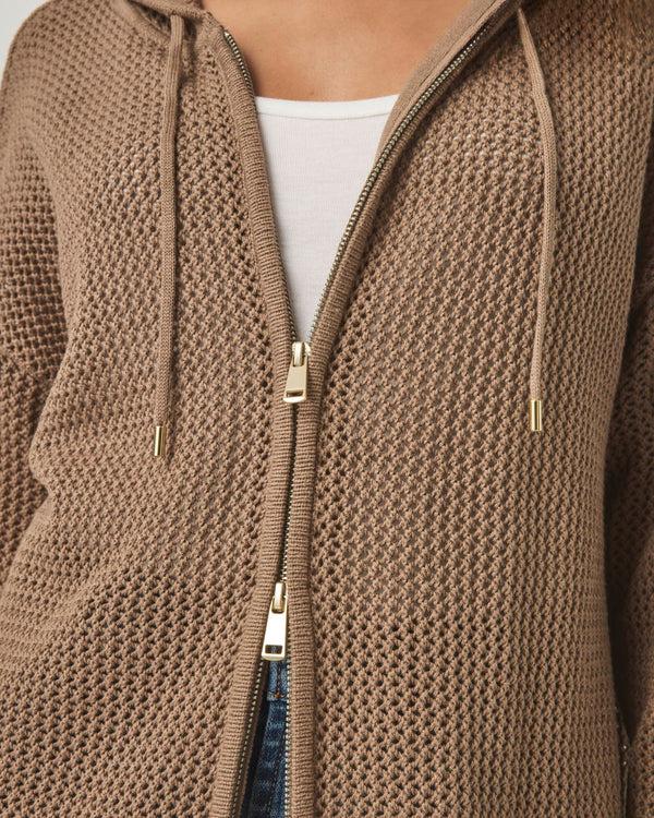 Splendid Nala Zip Up Sweater Hoodie