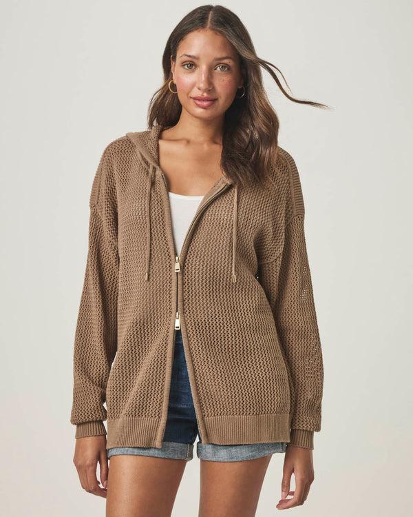 splendid Nala Zip Up Sweater Hoodie