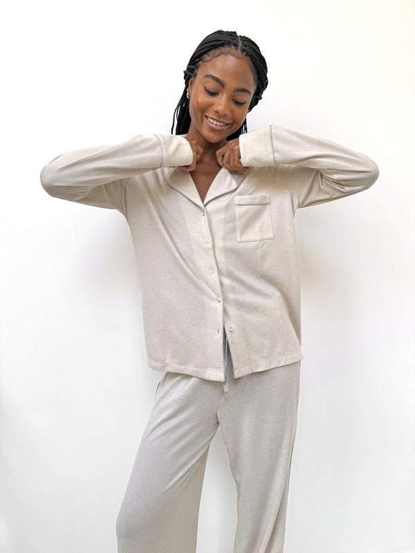 Splendid Oat Heather Flora Pillowsoft Sleep Set