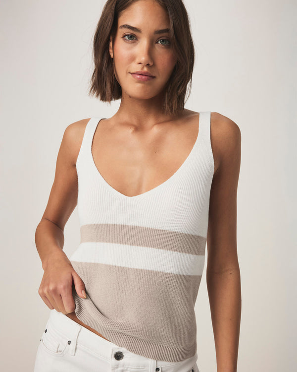 Splendid Octavia Block Stripe Sweater Tank