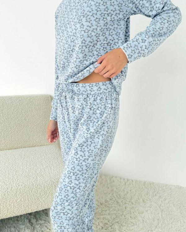 Splendid Outline Stars Marna Waffle PJ Set