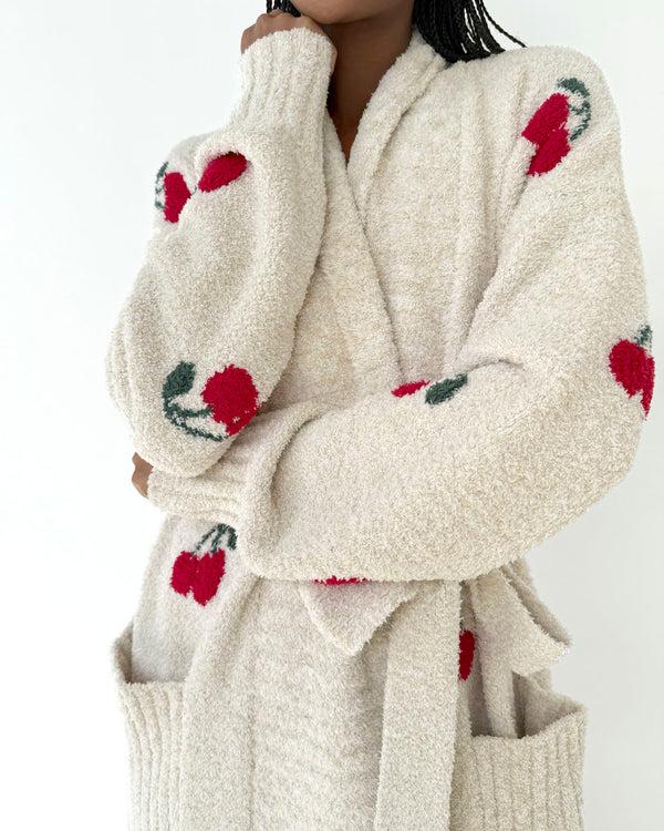 Splendid Pomona Fuzzy Yarn Cherries PJ Robe