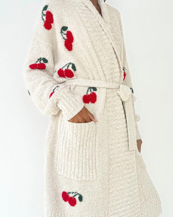 Splendid Pomona Fuzzy Yarn Cherries PJ Robe
