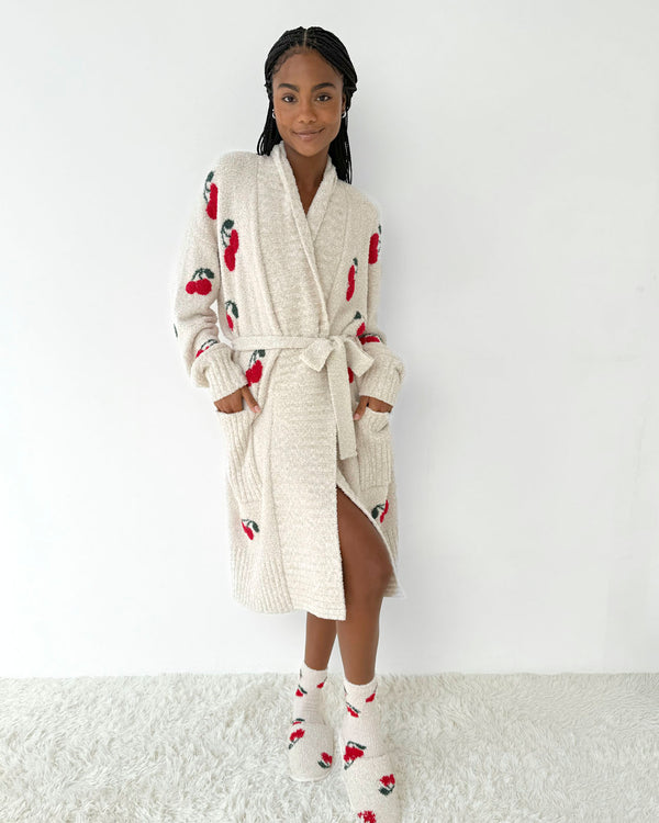 splendid Pomona Fuzzy Yarn Cherries PJ Robe